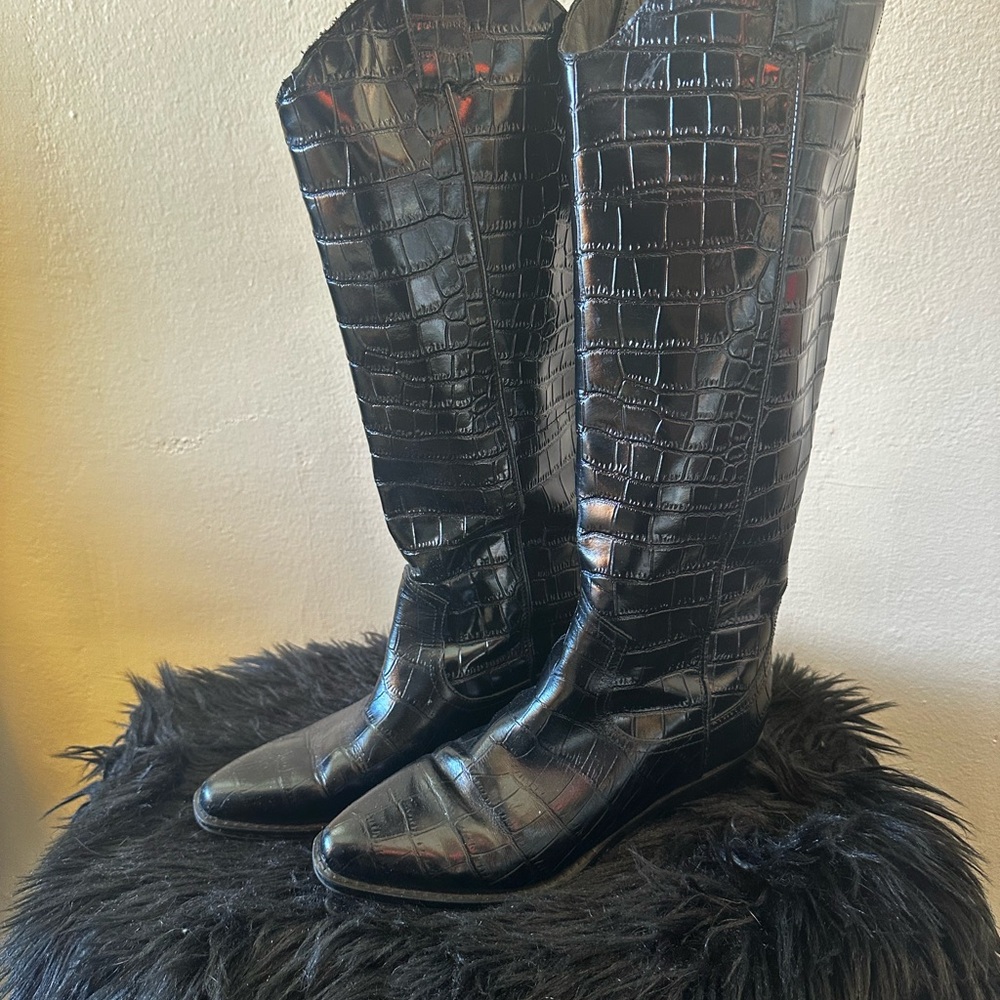 Marc Fisher Black Over the Knee Boots